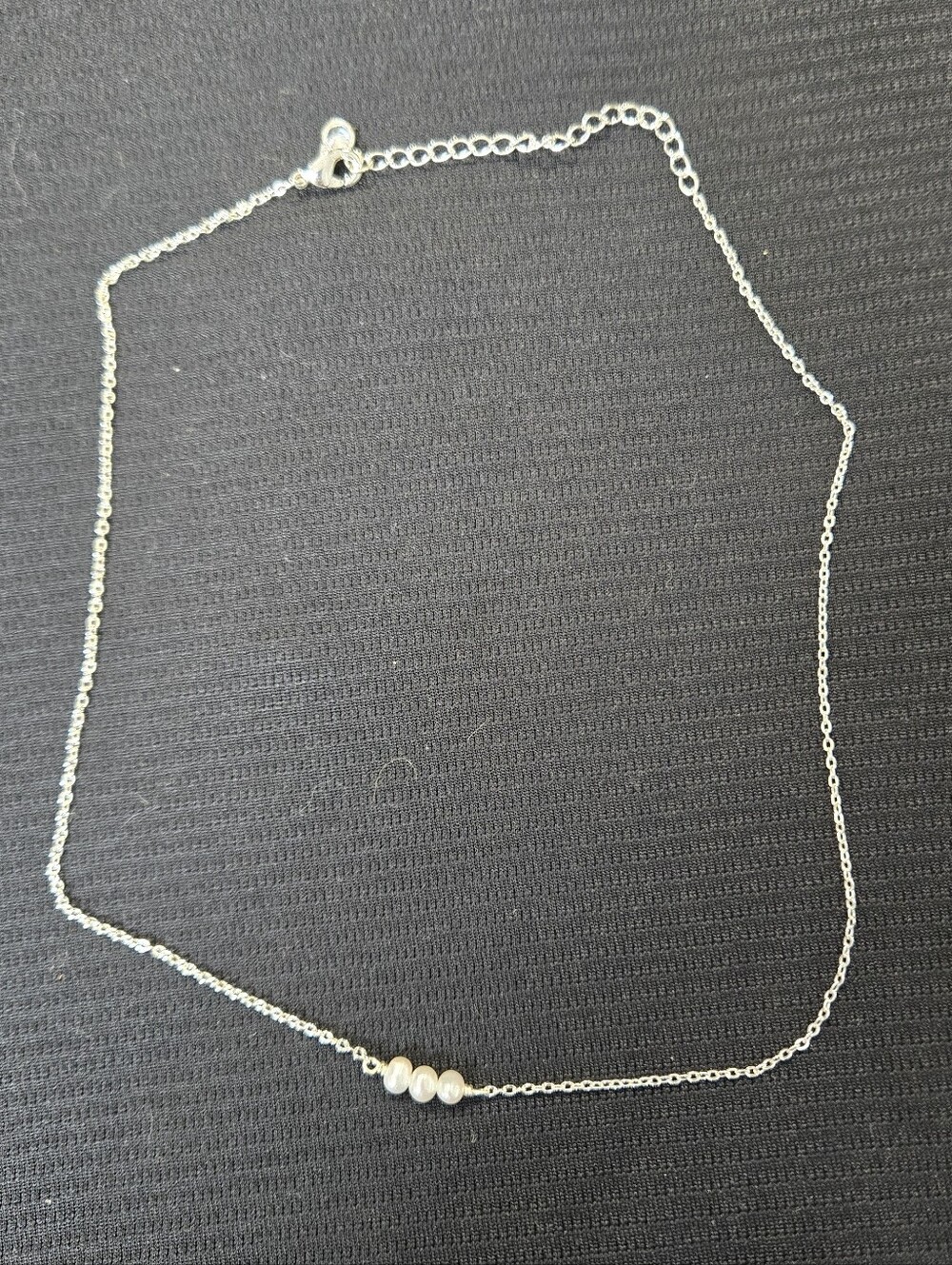 Delicate Triple Pearl Necklace - 16 Inch